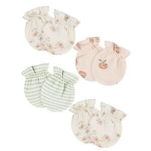 Gerber Baby Boy or Girl Unisex Mittens  4-Pack  Sizes 0-3 Months